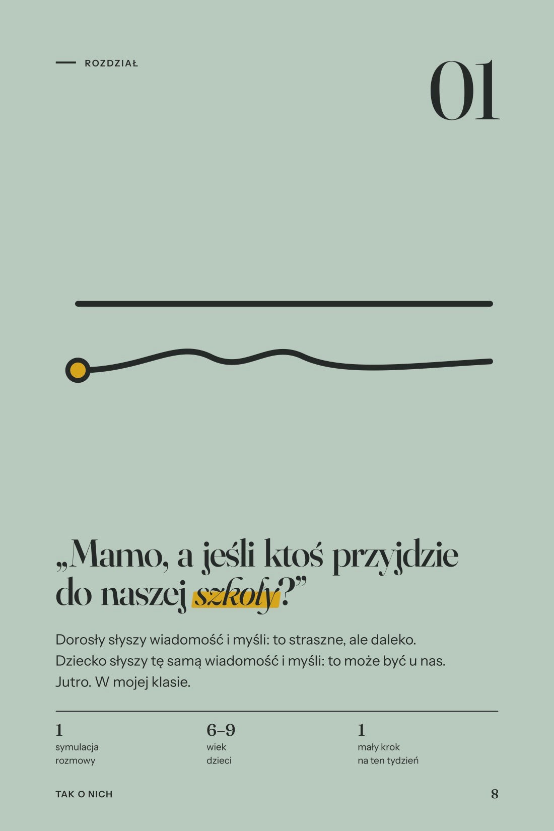 Mamo, boję się iść do szkoły: strona 8, otwarcie rozdziału 1