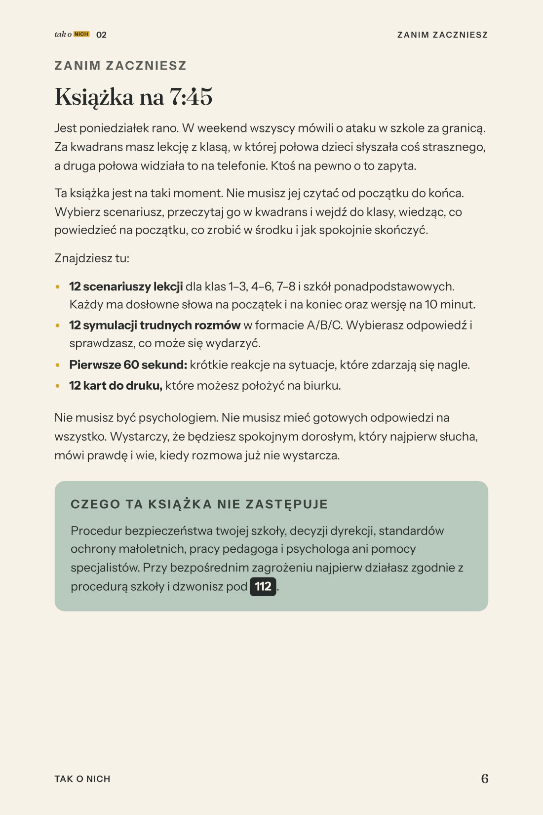 Proszę pani, czy w naszej szkole jest bezpiecznie?: strona 6, Zanim zaczniesz