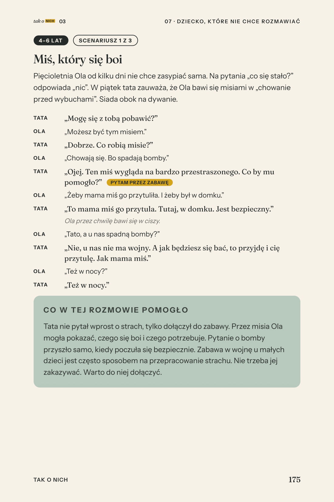 Mamo, a jeśli będzie wojna? Scenariusz rodzinny z rozdziału o lęku rodzica